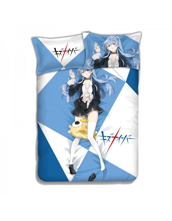 Noriko Sonozaki - Kiznaiver Japanese Anime Bed Blanket Duvet Cover with Kissenbezüge