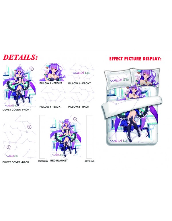 Mikumo Guynemer - Macross Delta Japanese Anime Bed Sheet Duvet Cover with Kissenbezüge