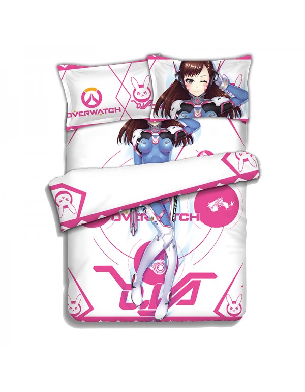 D.Va - Overwatch Japanese Anime Bed Blanket Duvet Cover with Kissenbezüge