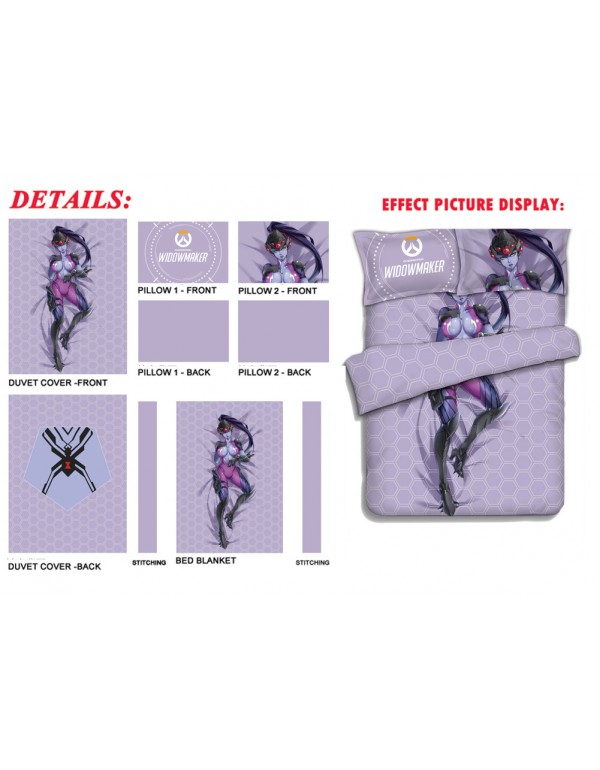 Widowmaker-Overwatch Japanese Anime Bed Blanket Duvet Cover with Kissenbezüge