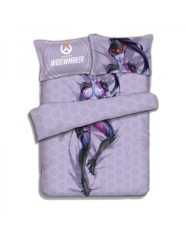 Widowmaker-Overwatch Japanese Anime Bed Blanket Duvet Cover with Kissenbezüge