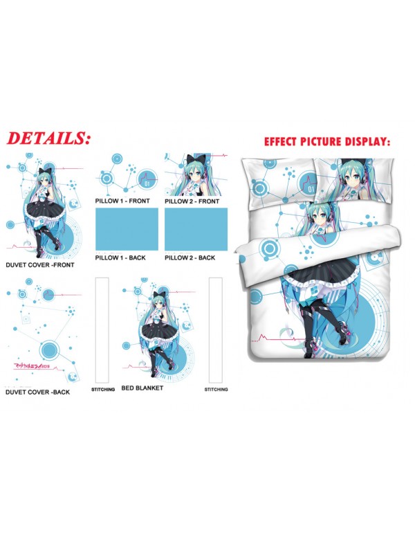 Magical Mirai-Hatsunemiku Japanese Anime Bed Sheet Duvet Cover