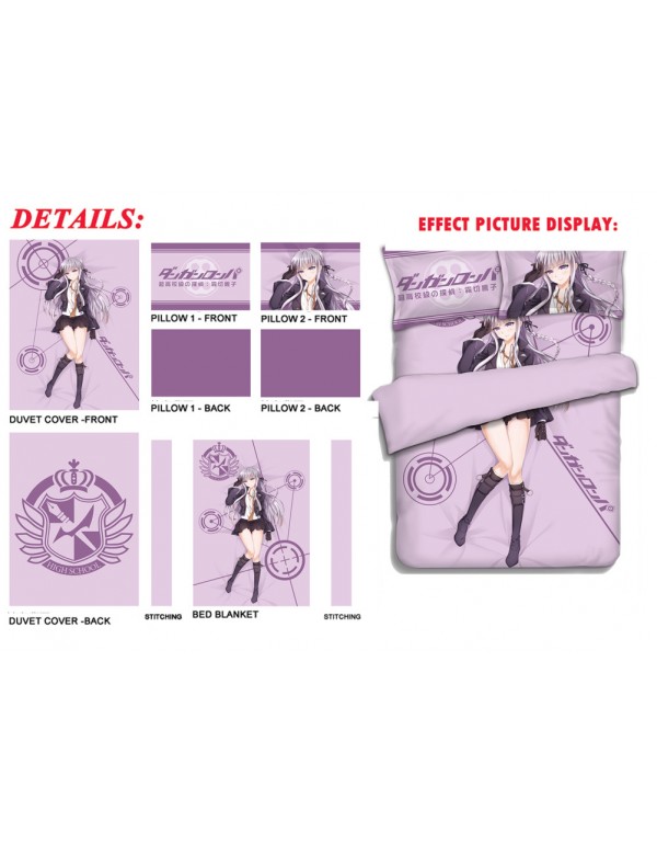 Kirigiri Kyouko-Danganronpa Trigger Happy Havoc Bedding Sets,Bed Blanket & Duvet Cover,Bed Sheet