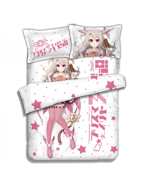 Leysritt-Fate kaleid liner Anime 4 Pieces Bedding Sets,Bed Sheet Duvet Cover with Kissenbezüge