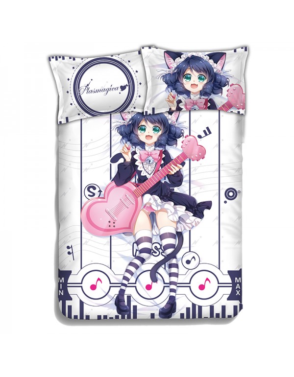 Plasmagica-show by rock Anime Bed Blanket Duvet Cover with Kissenbezüge