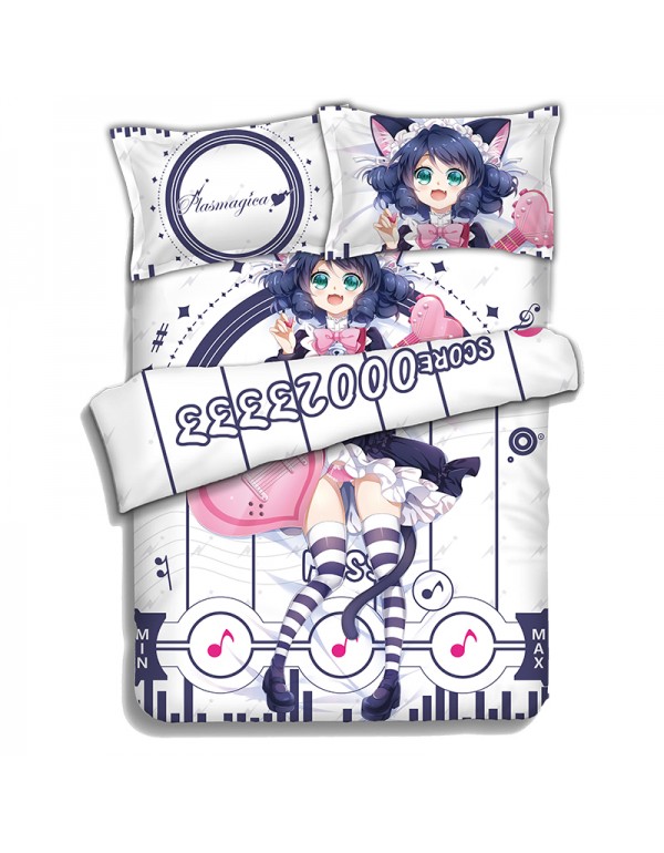 Plasmagica-show by rock Anime Bed Blanket Duvet Cover with Kissenbezüge