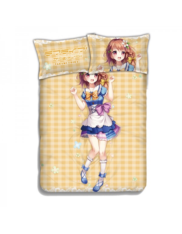 Takami Chika-LoveLive Sunshine Bedding Sets,Bed Blanket & Duvet Cover,Bed Sheet with Kissenbezüge