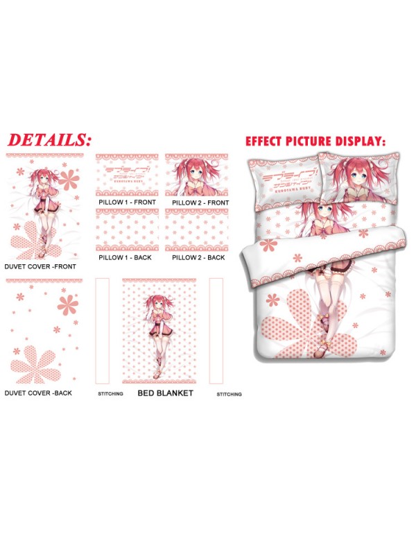 RUBY MOON-Card Captor Anime Bedding Sets,Bed Blanket & Duvet Cover,Bed Sheet with Kissenbezüge