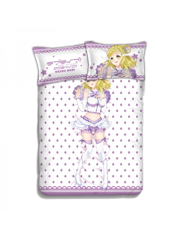 Mari Ohara-LoveLive Sunshine Anime Bed Sheet Duvet Cover with Kissenbezüge