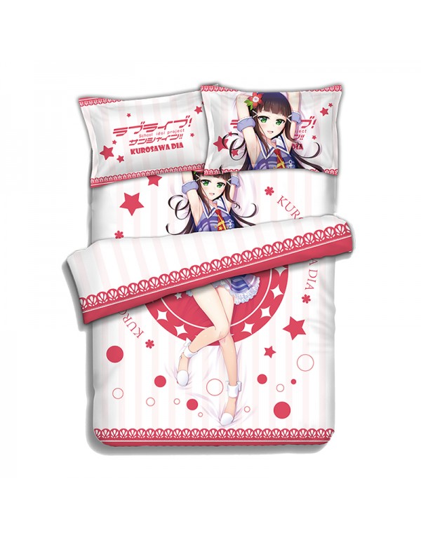 Kurosawa Dia-LoveLive Sunshine Bedding Sets,Bed Blanket & Duvet Cover,Bed Sheet with Kissenbezüge