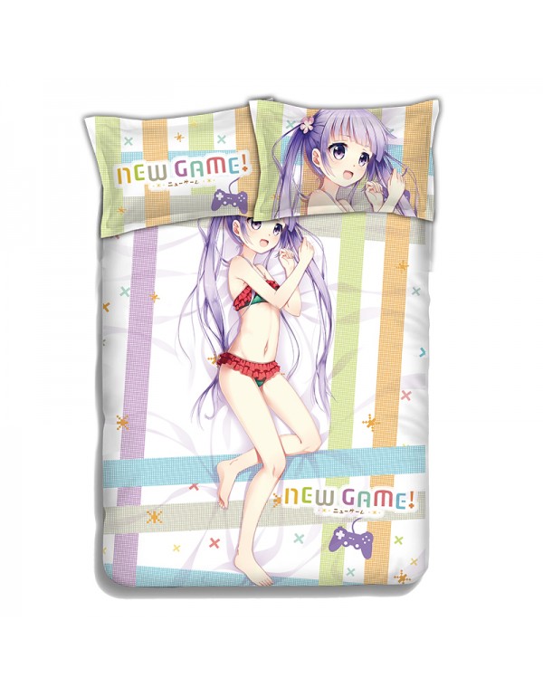 SUZUKAZE AOBA-NEW GAME Japanese Anime Bed Blanket ...