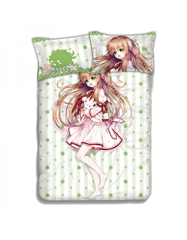 Kanbe Kotori-Rewrite Japanese Anime Bed Sheet Duvet Cover with Kissenbezüge