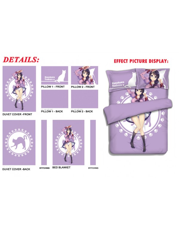 Hanekawa Tsubasa-Bakemonogatari Monstory Bedding Sets,Bed Blanket & Duvet Cover,Bed Sheet