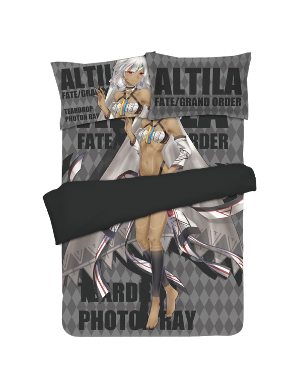 Attila - Fate Grand Order Anime 4 Pieces Bedding Sets,Bed Sheet Duvet Cover with Kissenbezüge