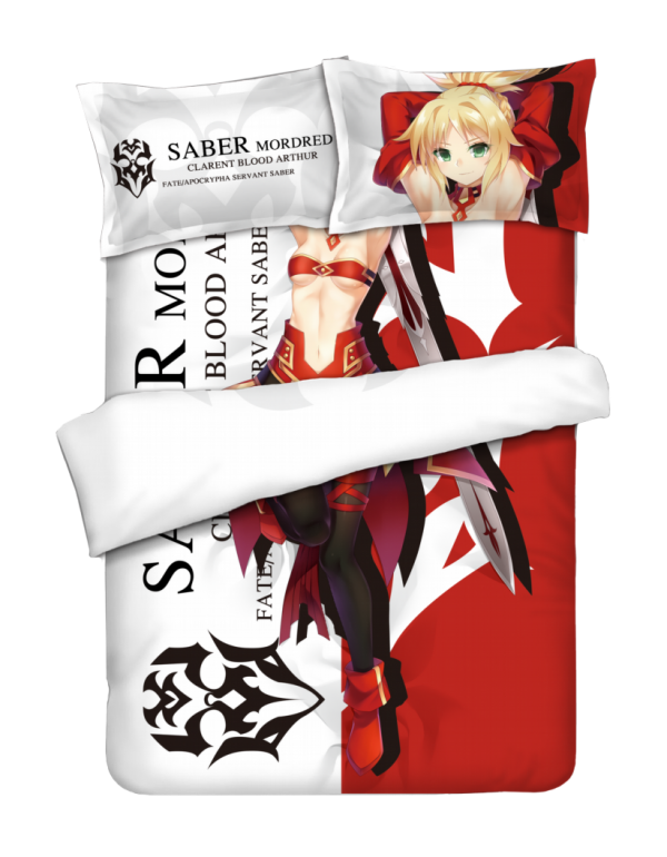 Mordred - Fate Grand Order Anime Bed Sheet Duvet Cover with Kissenbezüge