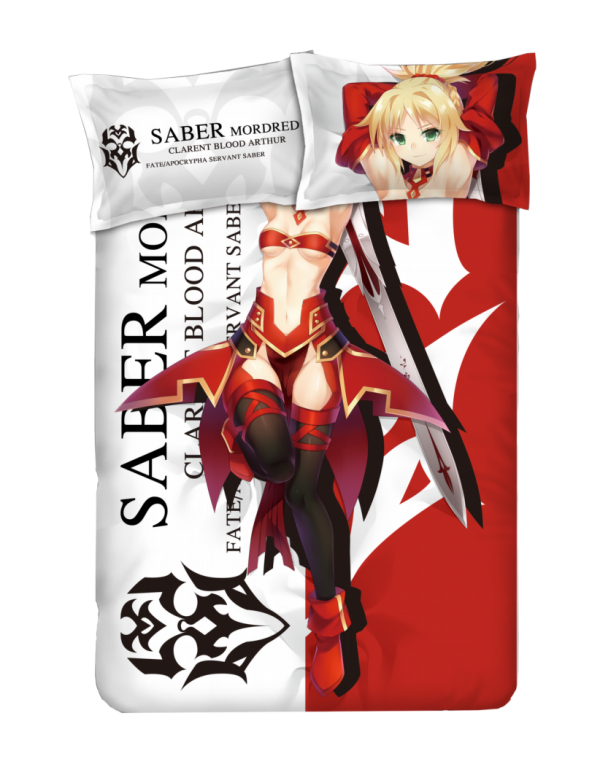 Mordred - Fate Grand Order Anime Bed Sheet Duvet Cover with Kissenbezüge