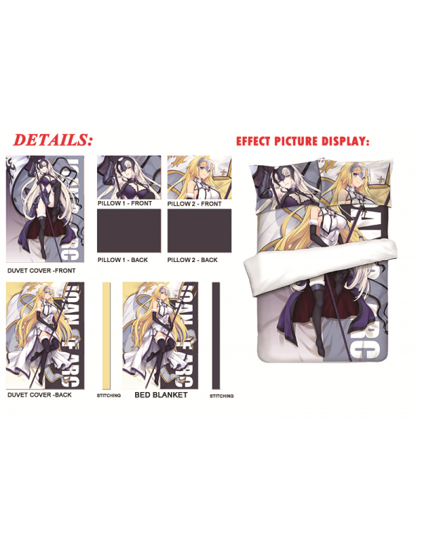 Jeanne d'Arc - Fate Grand Order Anime Bed Blanket Duvet Cover with Kissenbezüge