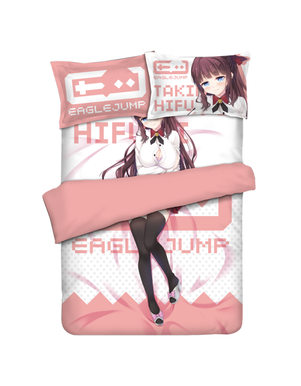 Takimoto Hifumi - New Game Anime Bedding Sets,Bed Blanket & Duvet Cover,Bed Sheet with Kissenbezüge