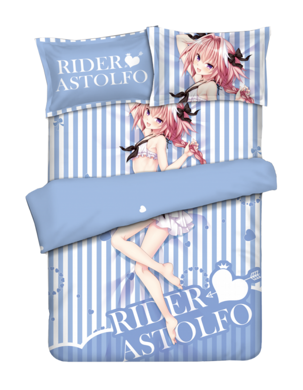 Astolfo - Fate blue Anime Bed Blanket Duvet Cover with Kissenbezüge