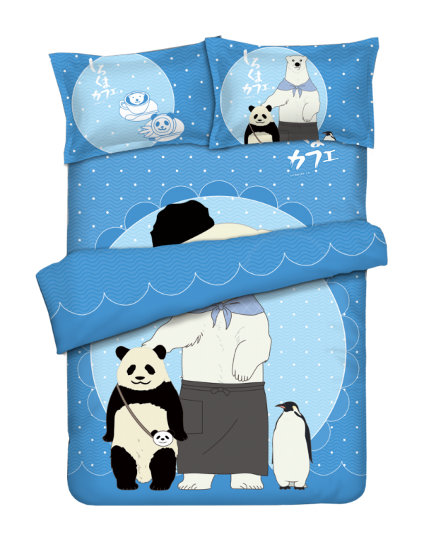 Panda - Shirokuma Cafeblue Anime Bed Blanket Duvet Cover with Kissenbezüge