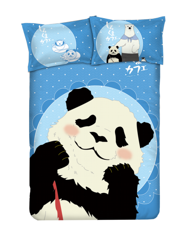 Panda - Shirokuma Cafeblue Anime Bed Blanket Duvet Cover with Kissenbezüge