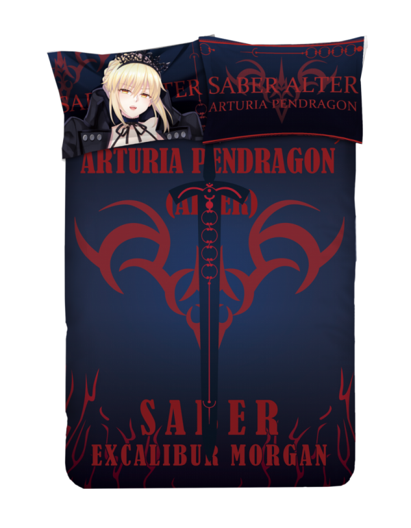 Saber-fate Anime Bedding Sets,Bed Blanket & Du...