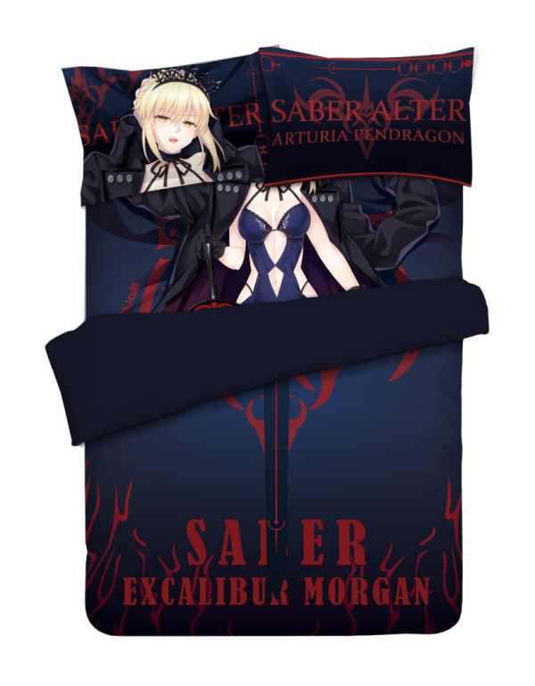 Saber-fate Anime Bedding Sets,Bed Blanket & Duvet Cover,Bed Sheet with Kissenbezüge