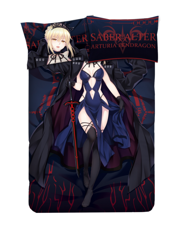 Saber-fate Anime Bedding Sets,Bed Blanket & Duvet Cover,Bed Sheet with Kissenbezüge