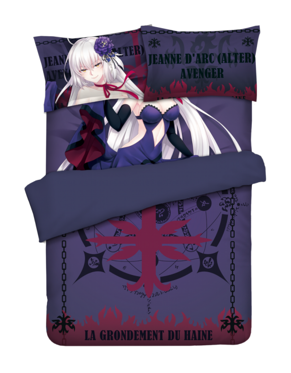 Jeanne d'Arc - Fate Grand Order 4 Pieces Bedding Sets,Bed Sheet Duvet Cover with Kissenbezüge