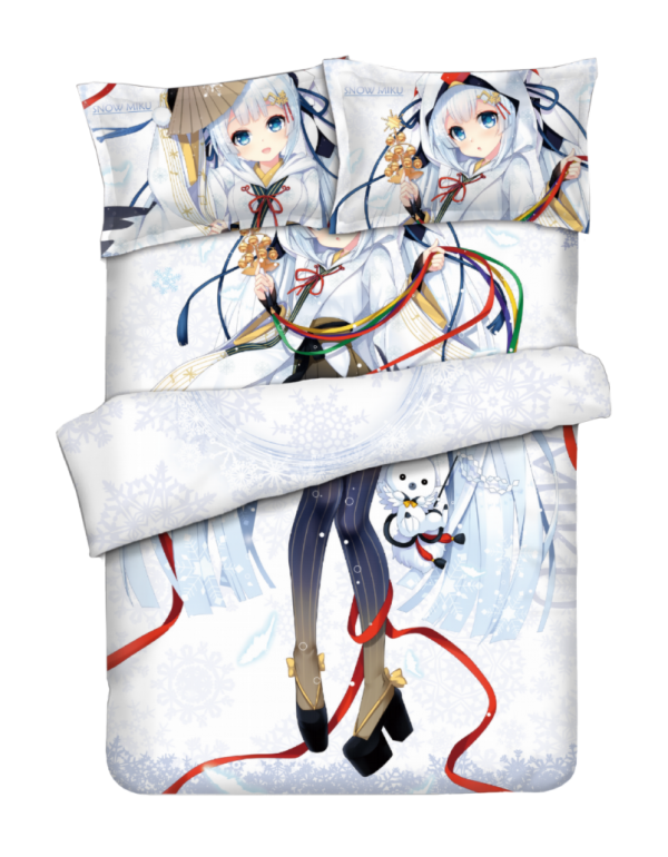 MIKU - VOCALOID Japanese Anime Bed Blanket Duvet Cover with Kissenbezüge