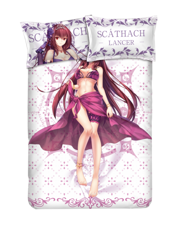 Scathach- Fate Japanese Anime Bed Sheet Duvet Cover with Kissenbezüge