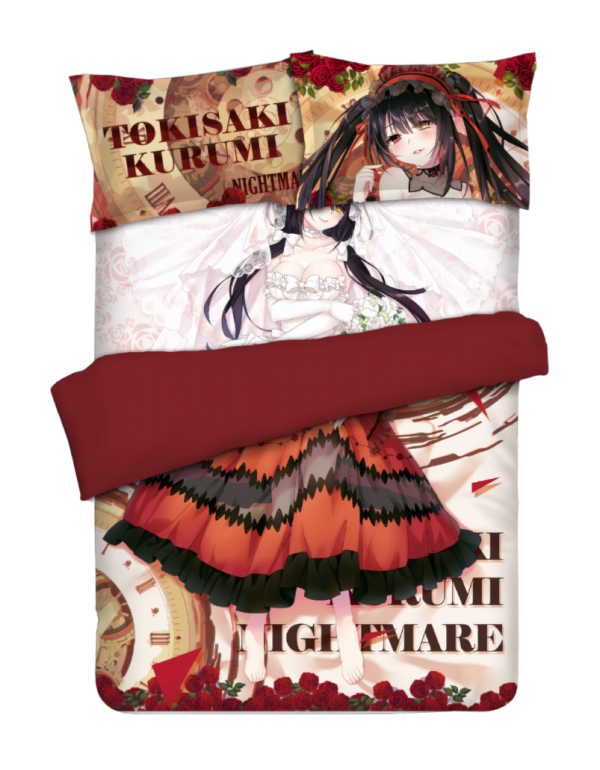 Kurumi Tokisaki - Date a Live Anime Bedding Sets,Bed Blanket & Duvet Cover,Bed Sheet with Kissenbezüge