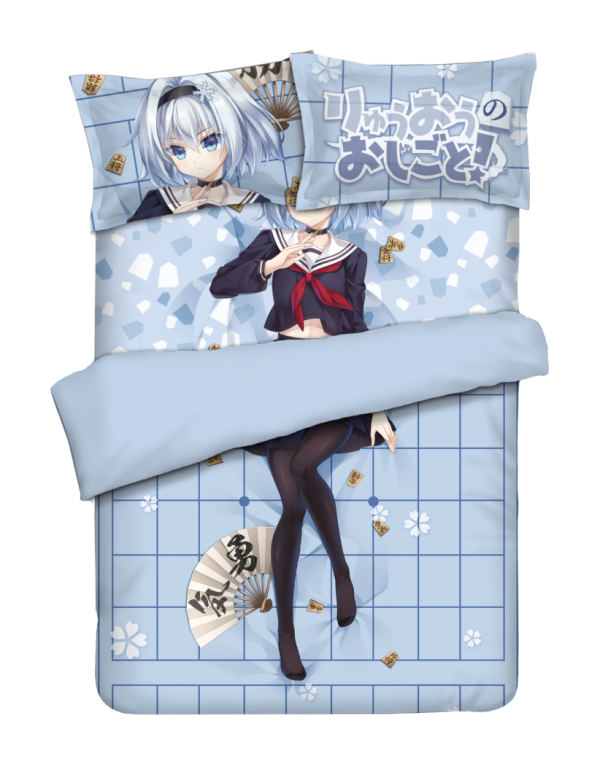 Ginko Sora - Ryuuou no Oshigoto Anime Bed Blanket Duvet Cover with Kissenbezüge