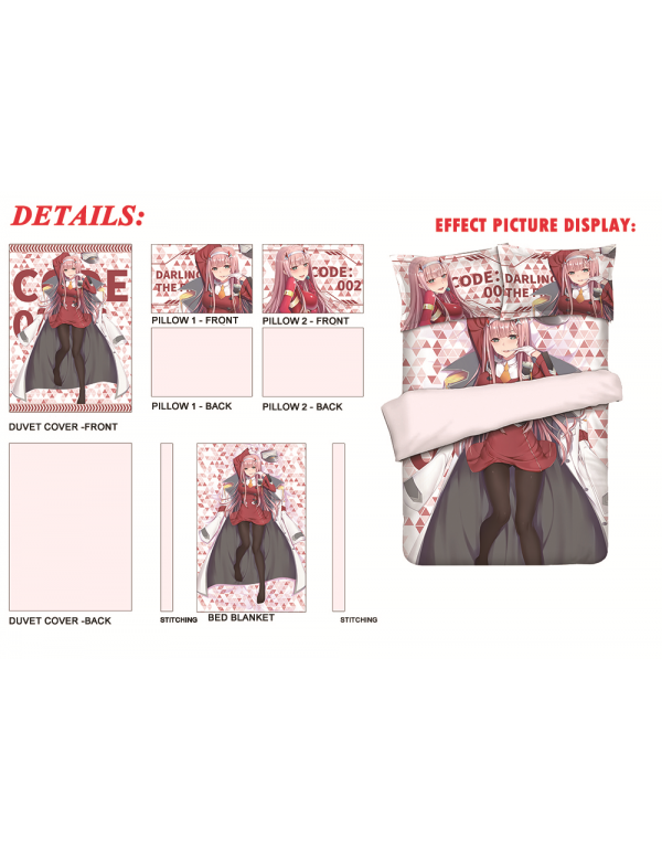 ZERO Japanese Anime Bed Sheet Duvet Cover with Kissenbezüge