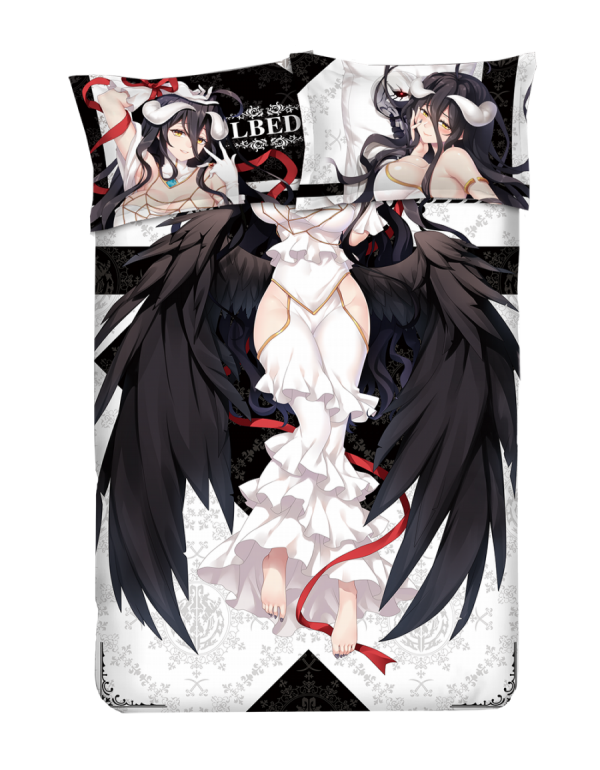 Albedo-Overlord Japanese Anime Bed Blanket Duvet Cover with Kissenbezüge