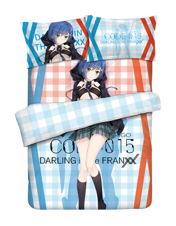 Ichigo-DARLING in the FRANXX Anime Bedding Sets,Bed Blanket & Duvet Cover,Bed Sheet with Kissenbezüge