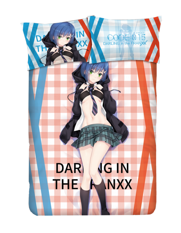 Ichigo-DARLING in the FRANXX Anime Bedding Sets,Bed Blanket & Duvet Cover,Bed Sheet with Kissenbezüge