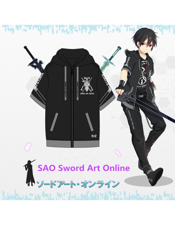 Kirigaya Kazuto Sword Art Online SAO Anime Hoodies Sweatshirts Cosplay Costume