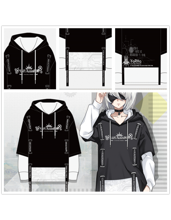 Unisex NieR Automata Anime Hoodies Sweatshirts Cosplay Costume for men/women