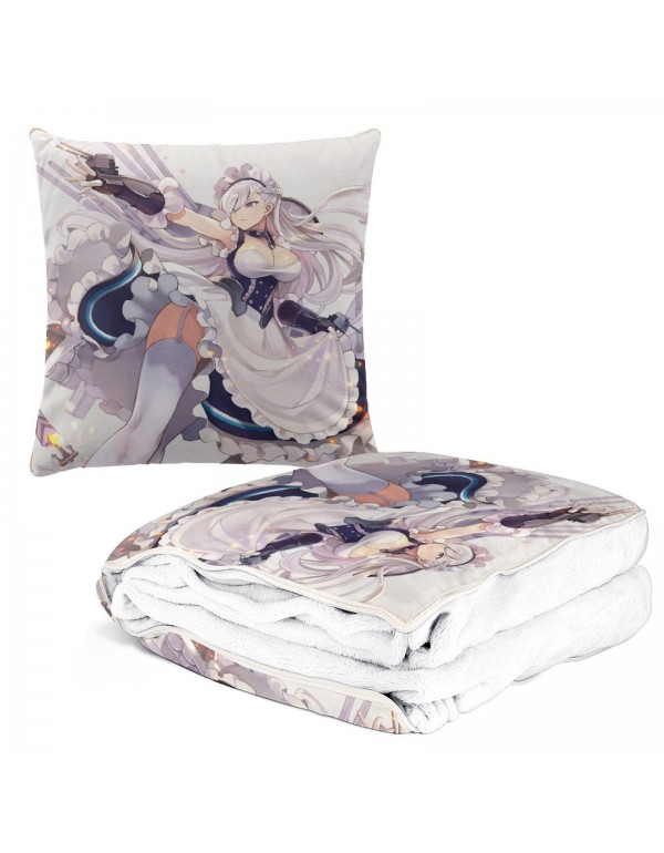 Besorgen Anime Kissen Decke 2 In 1 Azur Lane Belfast 38x38cm(150x180cm)