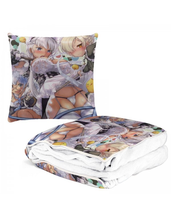 Online Anime Kissen Decke 2 In 1 Azur Lane Belfast 38x38cm(150x180cm)