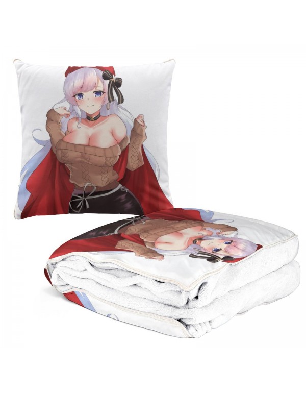 Großhandel Anime Kissen Decke 2 In 1 Azur Lane Belfast 38x38cm(150x180cm)