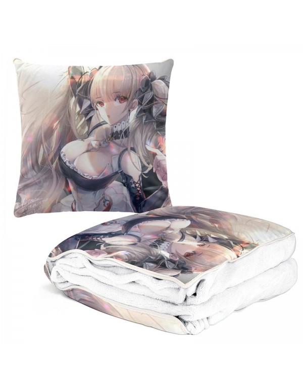 Brauch Anime Kissen Decke 2 In 1 Azur Lane Formidable 38x38cm(150x180cm)