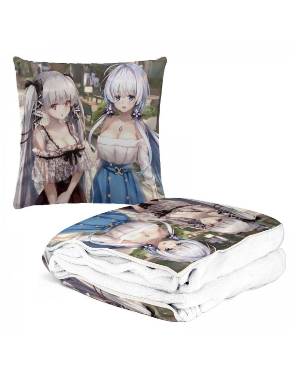 Dauerhaft Anime Kissen Decke 2 In 1 Azur Lane Form...