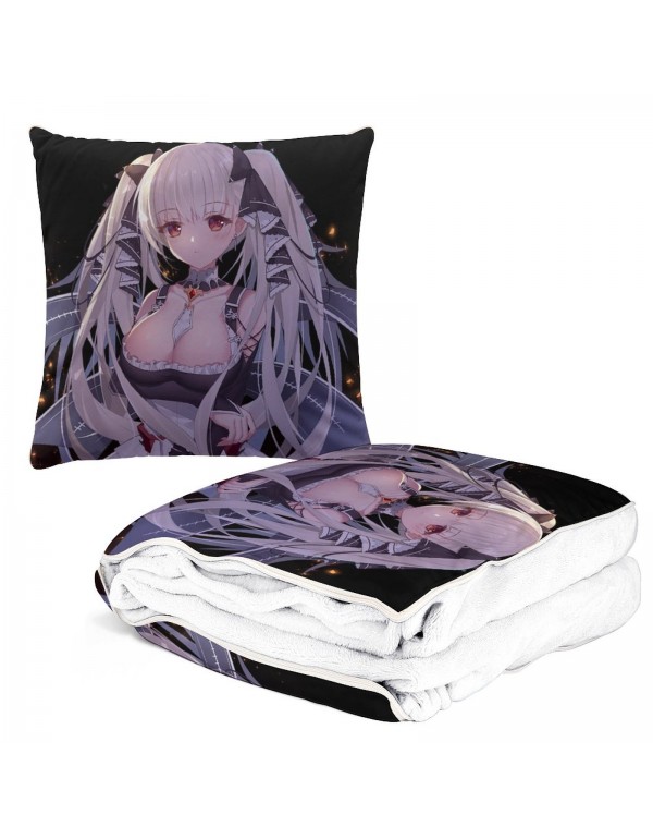 Schnäpche Anime Kissen Decke 2 In 1 Azur Lane Formidable 38x38cm(150x180cm)