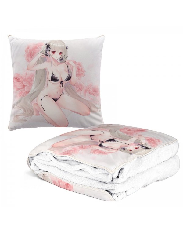 Willkommen Anime Kissen Decke 2 In 1 Azur Lane Formidable 38x38cm(150x180cm)