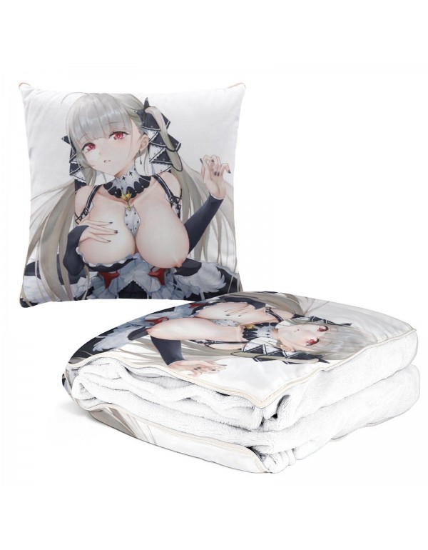 Besonderheit Anime Kissen Decke 2 In 1 Azur Lane Formidable 38x38cm(150x180cm)