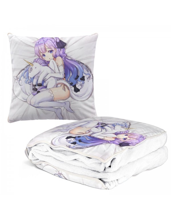 Am besten Anime Kissen Decke 2 In 1 Azur Lane Unicorn 38x38cm(150x180cm)