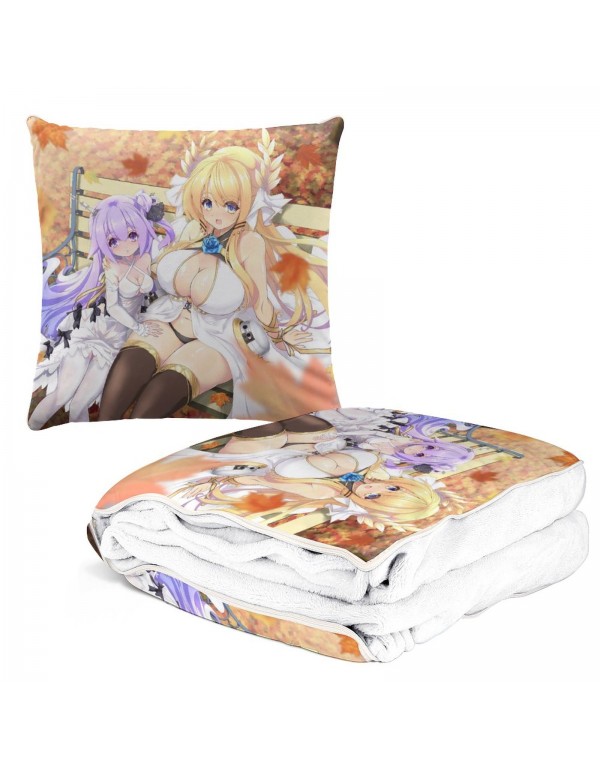 Günstig Anime Kissen Decke 2 In 1 Azur Lane Unicorn 38x38cm(150x180cm)