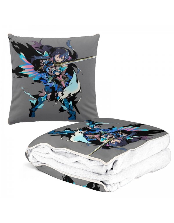 Schlussverkauf Anime Kissen Decke 2 In 1 Nintendo Fire Emblem Lucina 38x38cm(150x180cm)